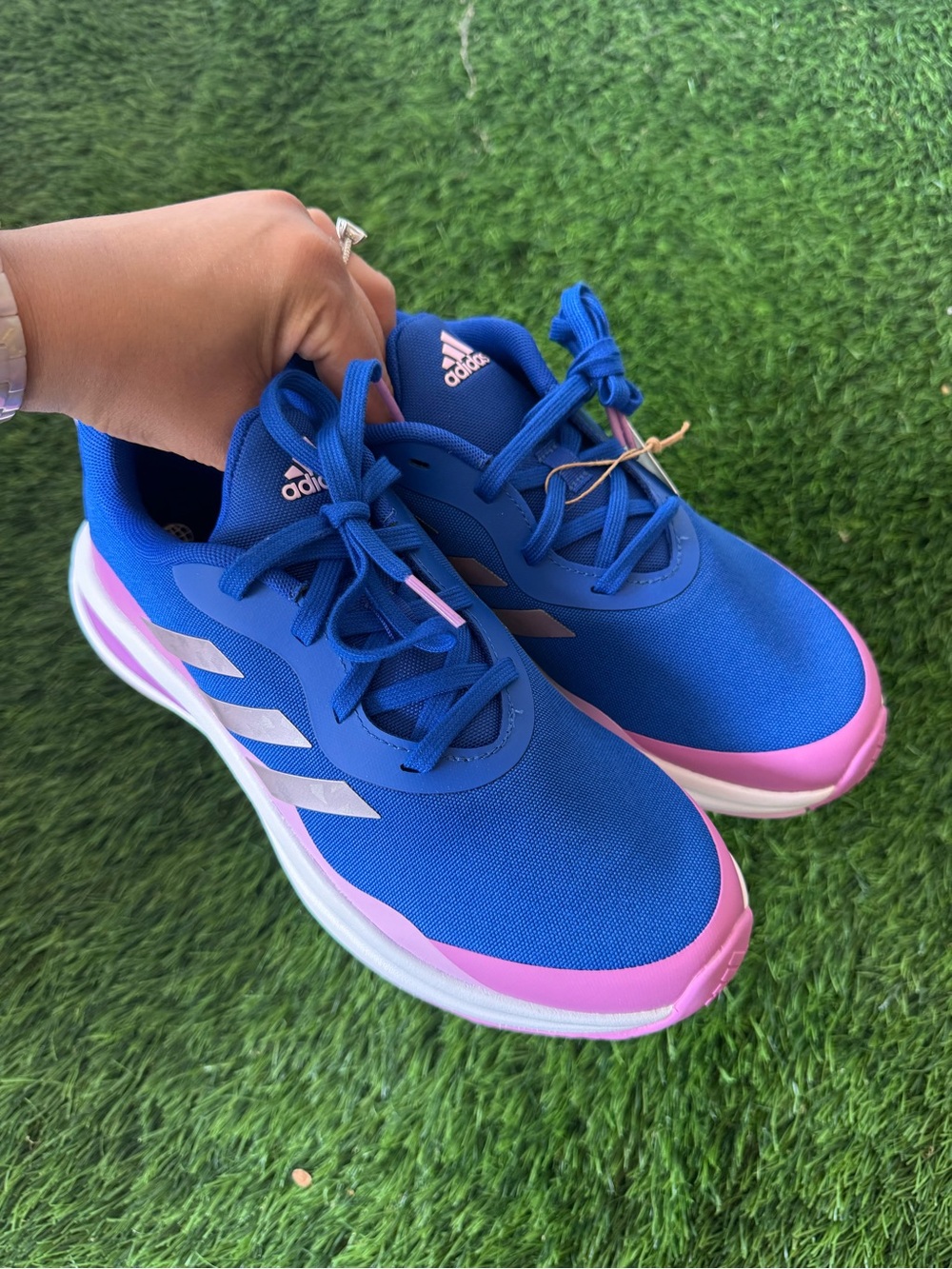 adidas Women's Blue and Pink Running Shoes